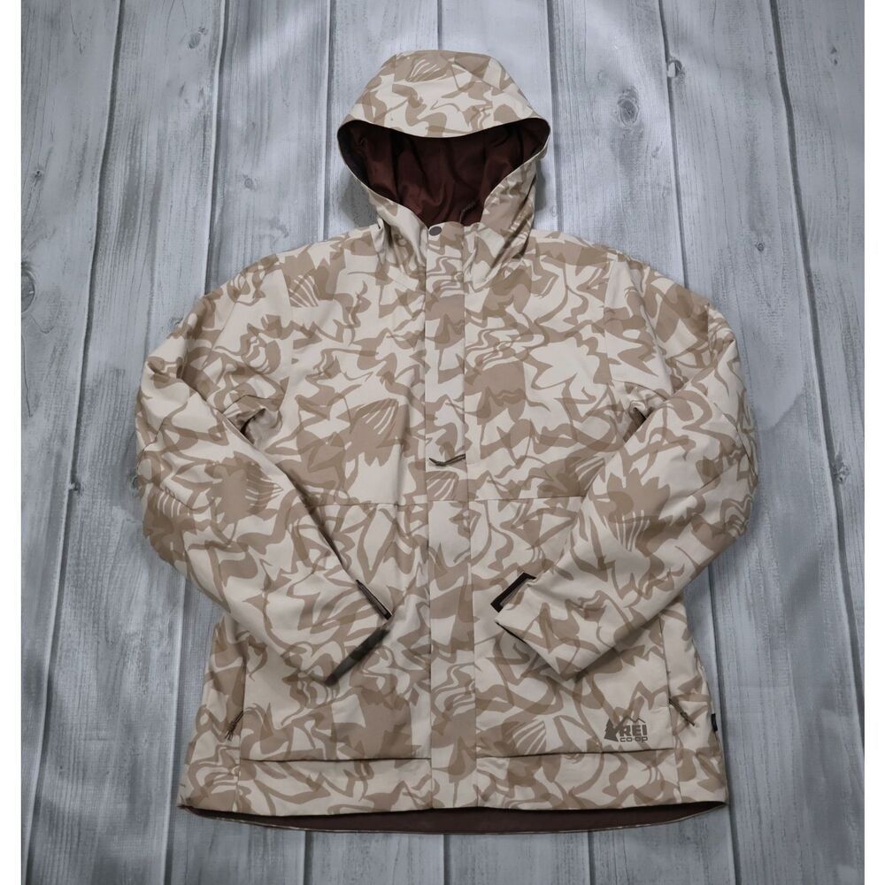 NEW REI Co-op Jacket Womens Large Camo Powderbound Insulated Hooded Jacket